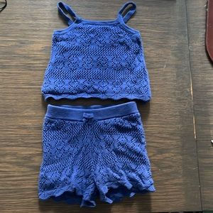 Janie and Jack blue crochet set ! So beautiful!